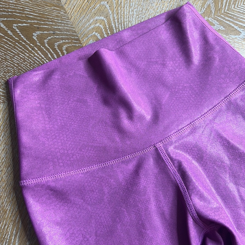 ELECTRIC YOGA Purple Python Embossed Faux Leather Leggings XS - Picture 12 of 15